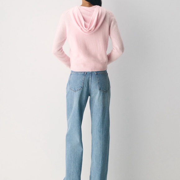 Aritzia Light Pink Zip-Front Hooded Cardigan - Picture 2 of 12